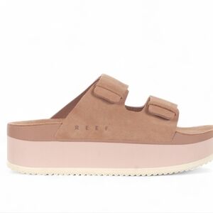 Reef Ojai Gigi Platform Slide Sandals- Cork